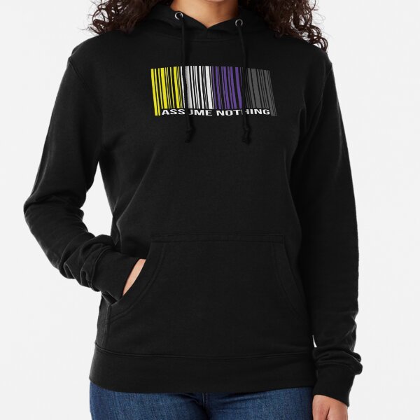Assume Nothing Pro Non Binary Gender Equality Lgbt Apparel Lightweight Hoodie