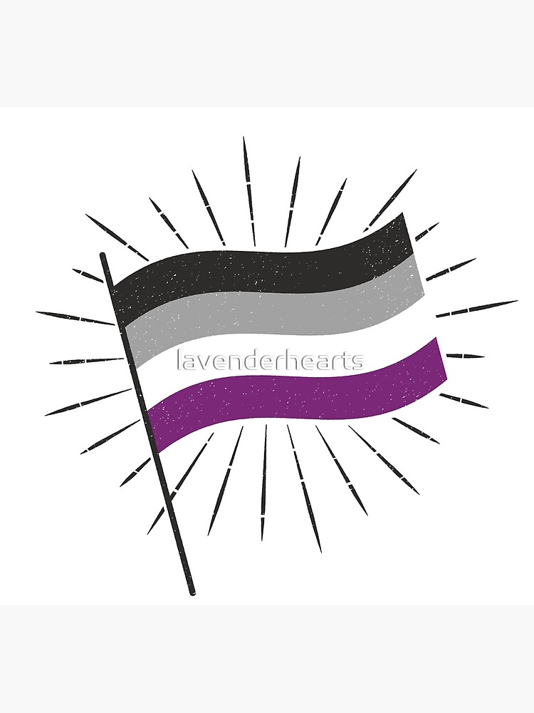 Retro Ace Pride Flag Poster By Lavenderhearts Redbubble