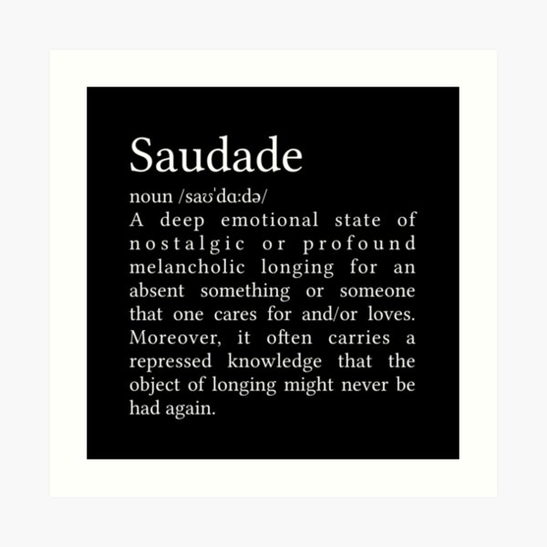 Saudade - Travel Word Definition - Typography - Wanderlust | Tapestry