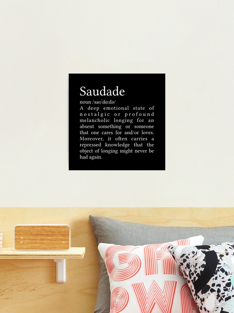 Saudade Definition Wall Art Printable Wall Decor (Instant Download