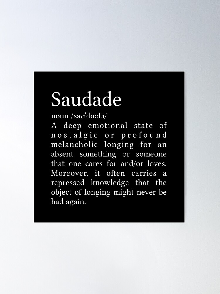 what is the difference between 'saudade' and 'saudades'? can you give  examples, please?