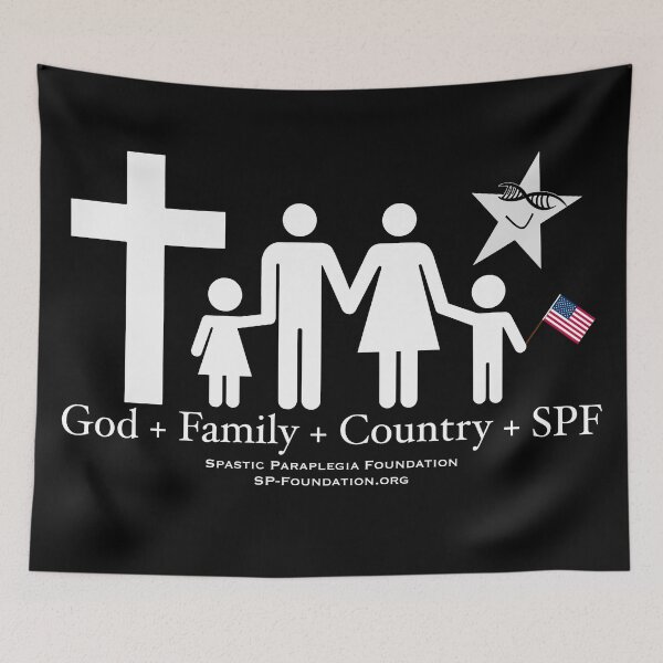 Item preview, God, Family, Country, SPF 2 (additional flags and religious symbols available upon request) designed and sold by Spastic Paraplegia.