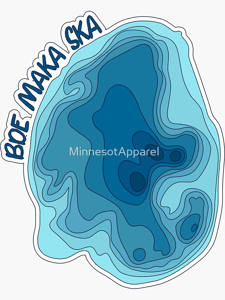 "Bde Maka Ska Depth Map" Sticker for Sale by MinnesotApparel Redbubble