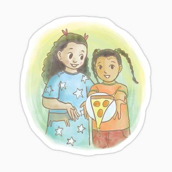 Luna, Yes!/Luna, ¡Sí! - Pizza Sticker