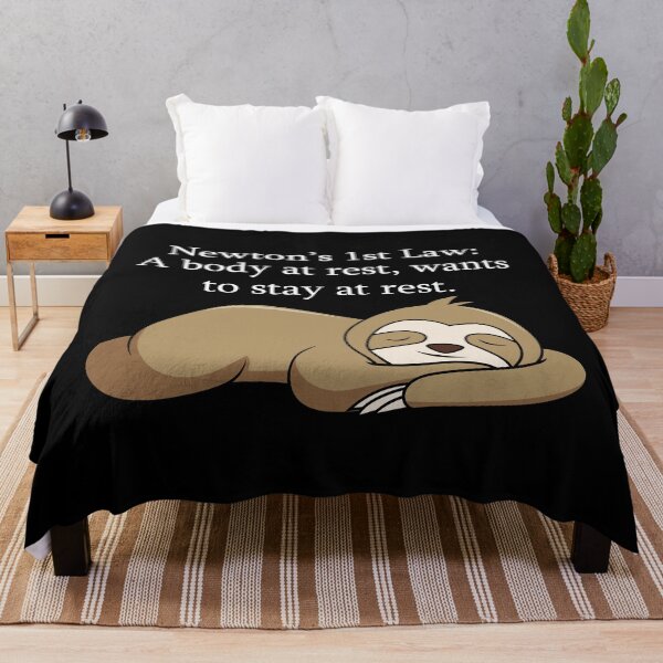 Item preview, Newton's First Law, Lazy Sloth designed and sold by LameToad.