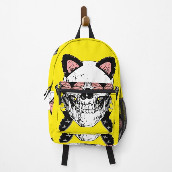 Item preview, Sweet But Crazy Skull with Butterfly Eyes and Guns Cool Skull Design designed and sold by boopsblunt.