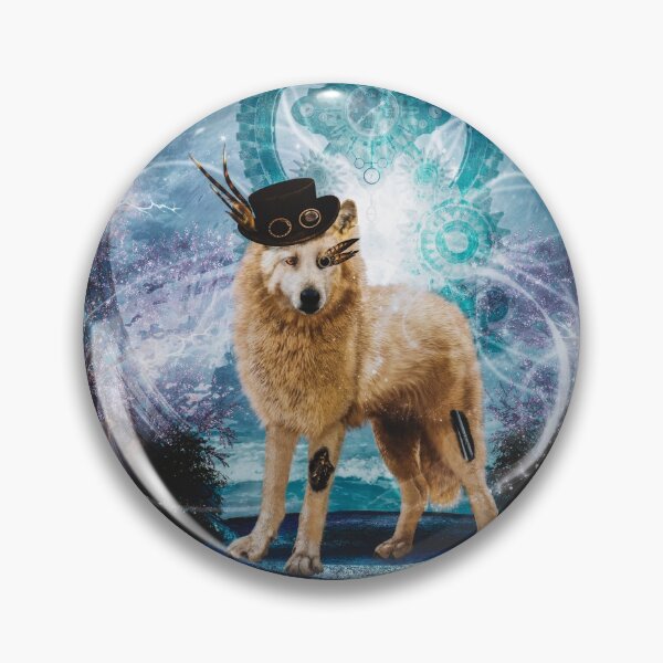 Item preview, Awesome steampunk wolf with hat designed and sold by nicky2342.