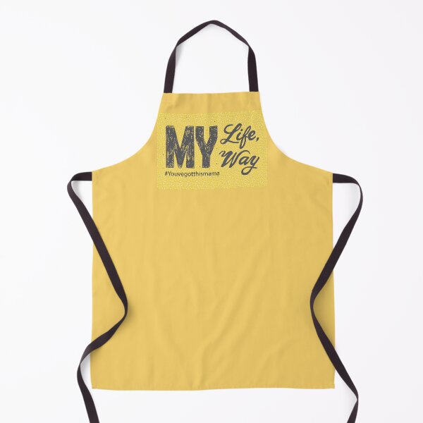 Item preview, Yellow with Gray Calligraphy Phrase My Life My Way designed and sold by CJAura by Claire Jane Johnson.