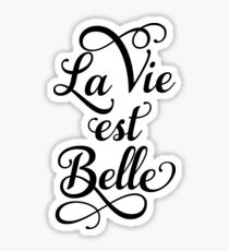 La vie est belle, life is beautiful Sticker