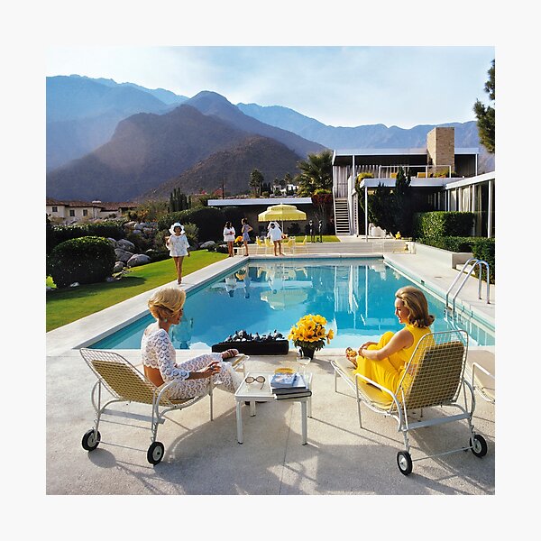 yellow slim poolside gossip Photographic Print