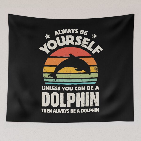 Item preview, Always Be Yourself Dolphin Sunset Retro Shirt for Men Women Boys Girls Kids Animal Lover Gifts designed and sold by LiqueGifts.