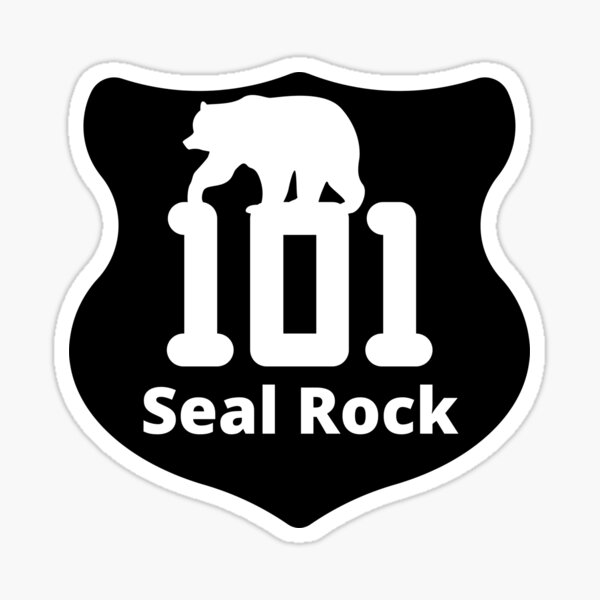 "Seal Rock, Oregon Highway 101 Black Bear" Sticker for Sale by DansDankDesigns Redbubble