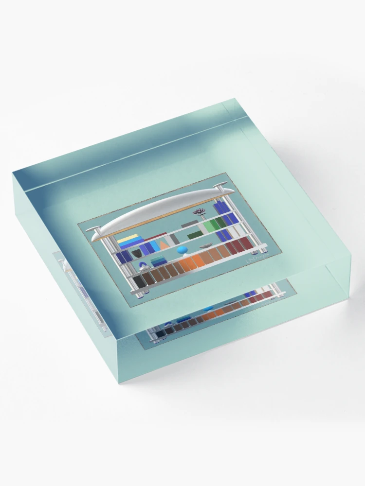 Thumbnail 4 of 5, Acrylic Block, Spring Library Bookcase designed and sold by RBLBDesigns.