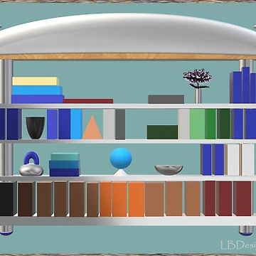 Artwork thumbnail, Spring Library Bookcase by RBLBDesigns