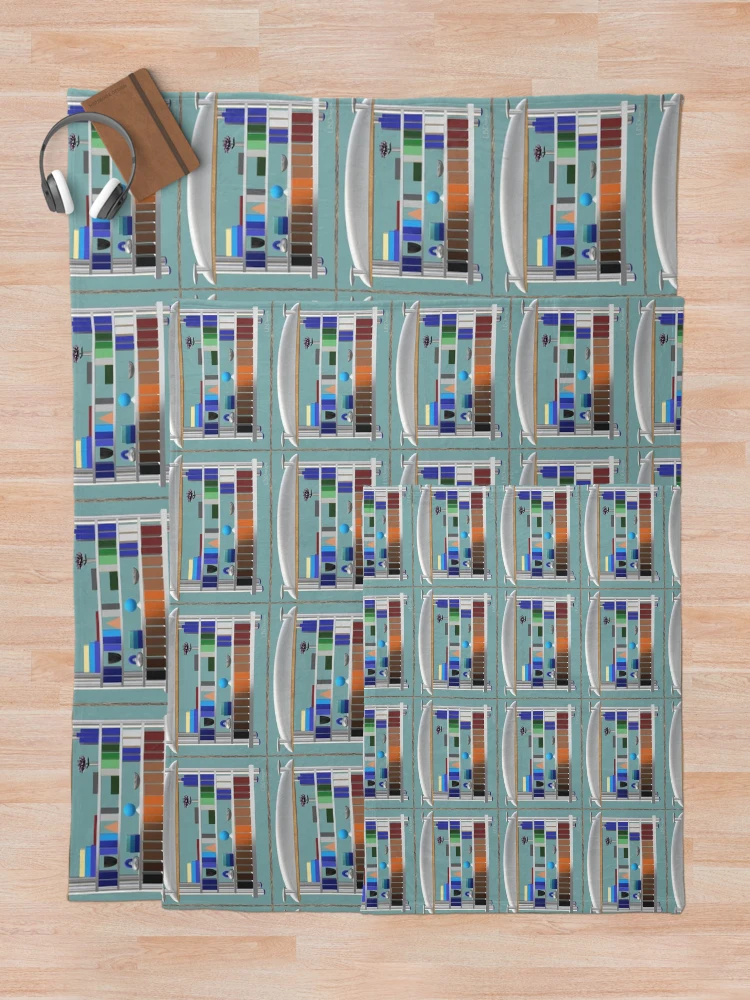 Thumbnail 5 of 6, Throw Blanket, Spring Library Bookcase designed and sold by RBLBDesigns.