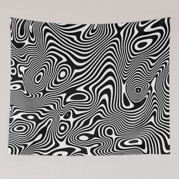 Item preview, Geometric psychedelic ripple pattern designed and sold by Achily.