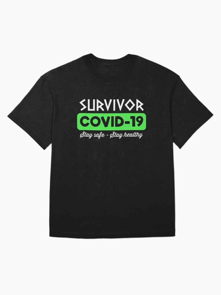 Thumbnail 3 of 7, Oversized T-Shirt, Survivor Covid-19 (Black) designed and sold by VkScript.