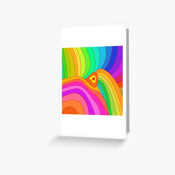 Psychedelic Rainbow Greeting Card