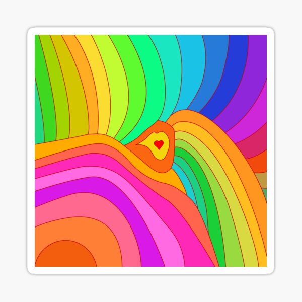 Psychedelic Rainbow Sticker