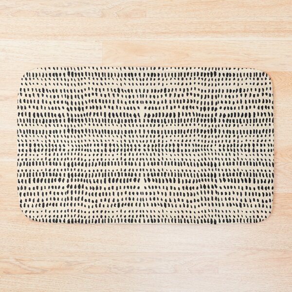 Item preview, Monochrome Abstract Dots Pattern Ethnic Aztec Pattern in Black Beige designed and sold by MyArt23.