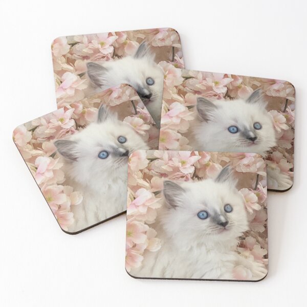 Item preview, Ragdoll kitten cherry blossom designed and sold by Fluffycat2020.