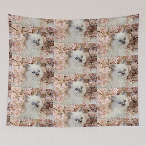 Item preview, Ragdoll kitten cherry blossom designed and sold by Fluffycat2020.