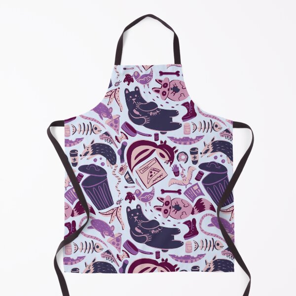 Item preview, Pink Garbage Animals Eating Junk Food Pattern designed and sold by narwhalwall.