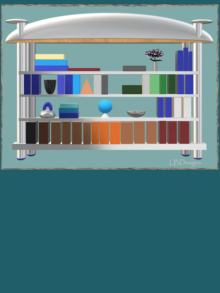 Thumbnail 4 of 4, Relaxed T-Shirt, Spring Library Bookcase designed and sold by RBLBDesigns.