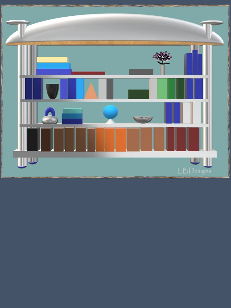 Thumbnail 7 of 7, Oversized T-Shirt, Spring Library Bookcase designed and sold by RBLBDesigns.