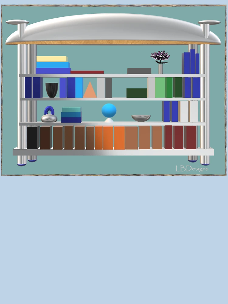 Thumbnail 7 of 7, Classic T-Shirt, Spring Library Bookcase designed and sold by RBLBDesigns.