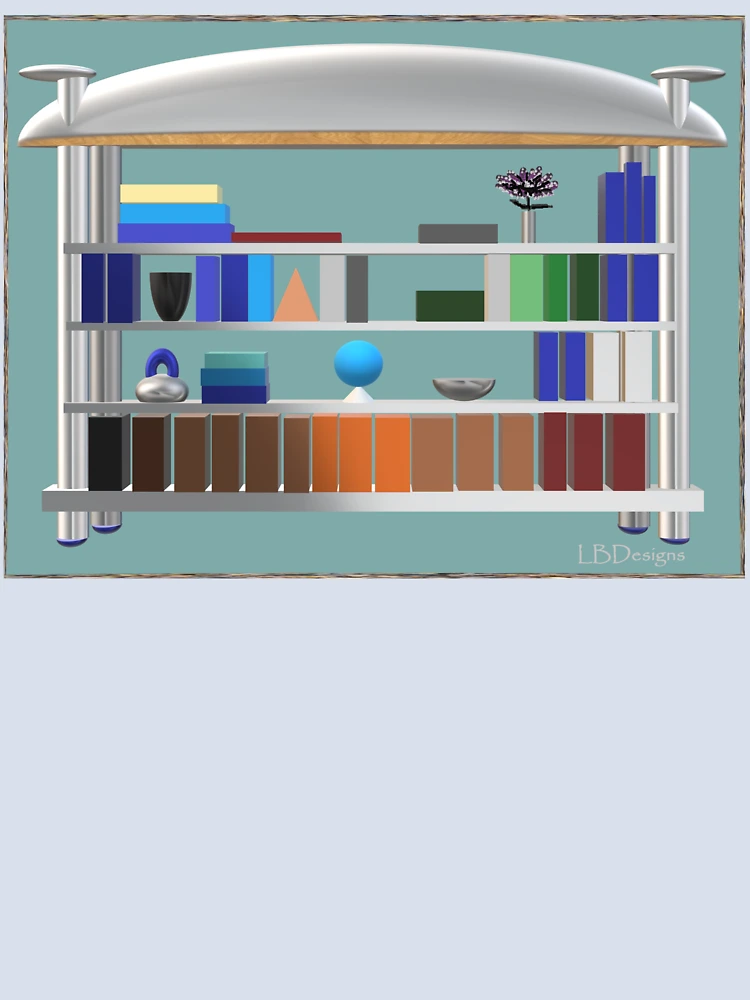 Thumbnail 4 of 4, Boxy T-Shirt, Spring Library Bookcase designed and sold by RBLBDesigns.