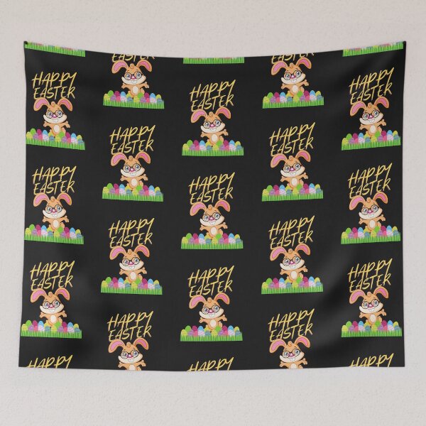 Item preview, CUTE HAPPY EASTER, BUNNY WITH GLASSES, EASTER TIME, CHOCOLATE, EGGS, designed and sold by R B Chrystal.