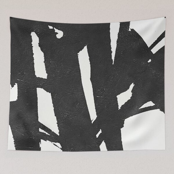 Item preview, Modern elegant Monochrome Black and White Free Hand Abstract Painting designed and sold by MyArt23.