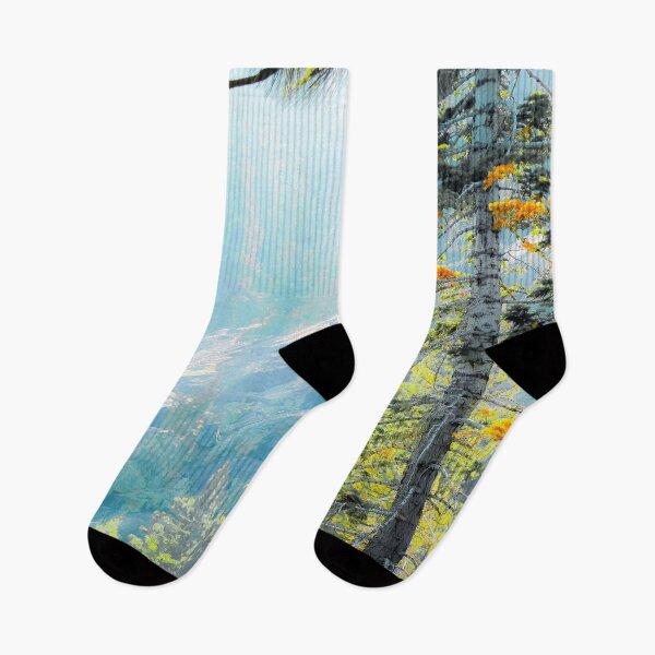 Item preview, green pine tree with mountains background at Lake Tahoe, California, USA designed and sold by Mrvell.