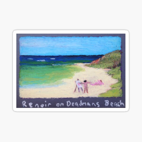 RENOIR ON DEADMANS BEACH Sticker