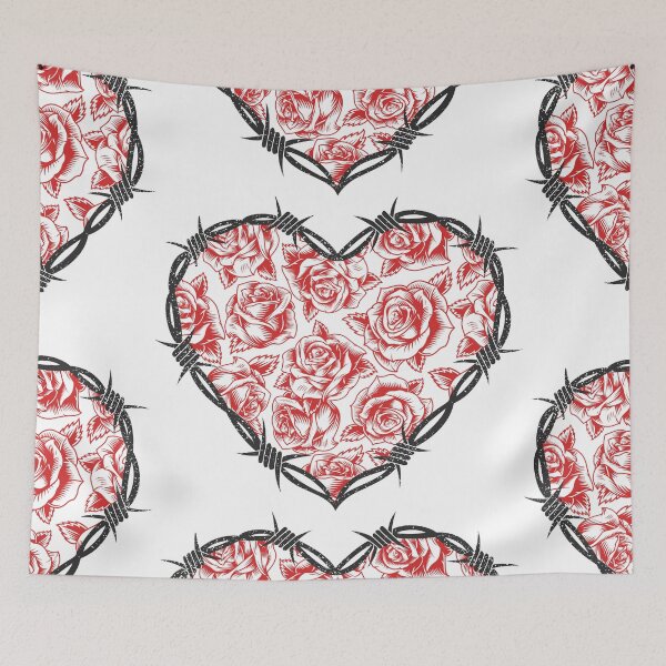 Item preview, Rose and Heart barbed wire designed and sold by MissyCloud.
