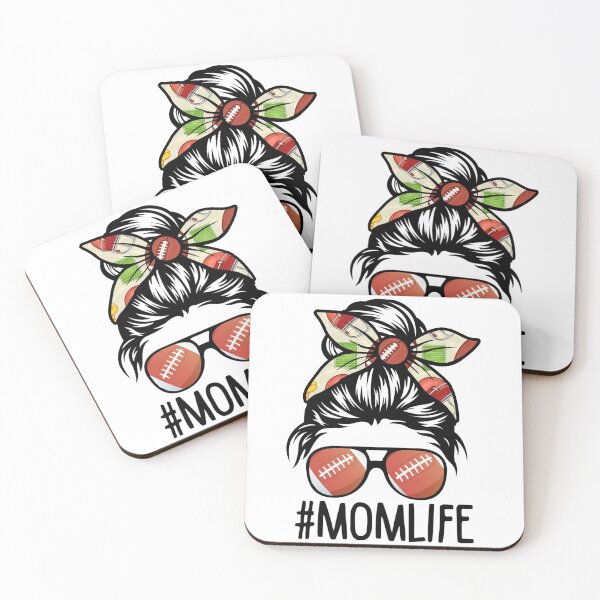Item preview, Mom Life American Football Mothers Day Messy Bun designed and sold by BiancaMoss51.