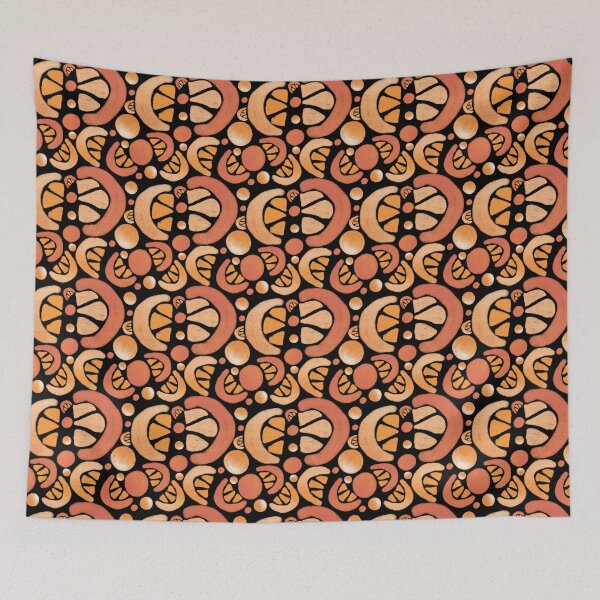 Item preview, Orange Fruit Pattern on Black designed and sold by OneLook.