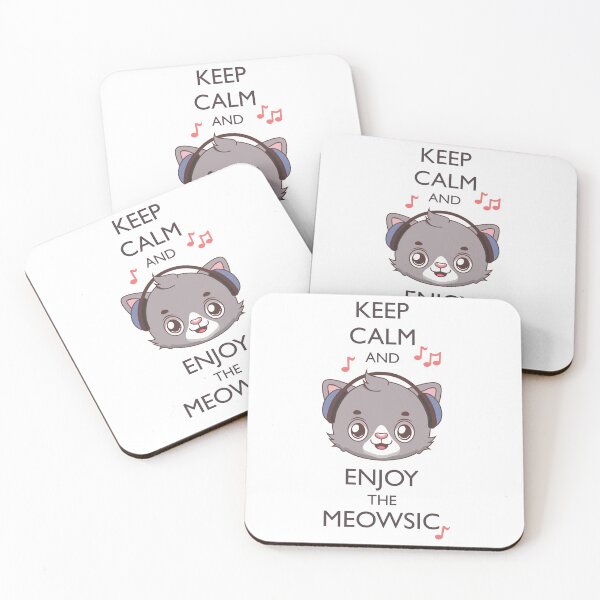Item preview, Keep calm and enjoy the meowsic pun designed and sold by GazingNeko.