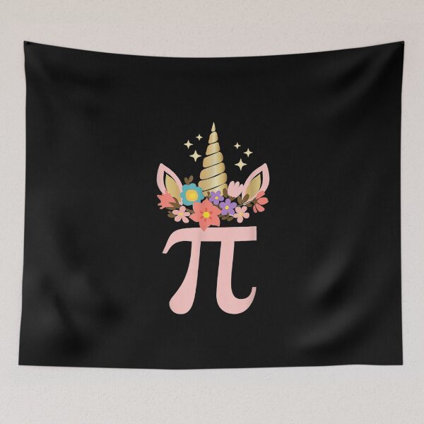 Aperçu de l'œuvre Mignon Licorne Face Pi Day Shirt Filles Femmes Math Geek créée et vendue par BrucesAlexander.