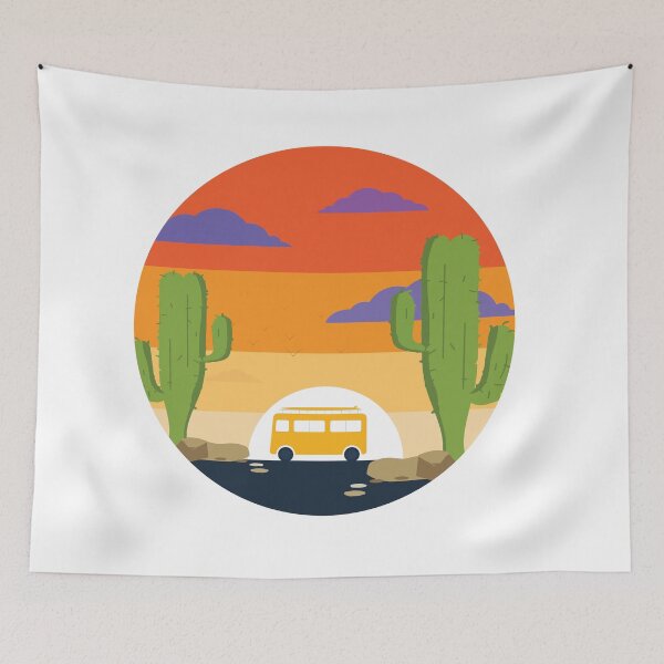 Item preview, retro cactus sunset designed and sold by LeMaya80.