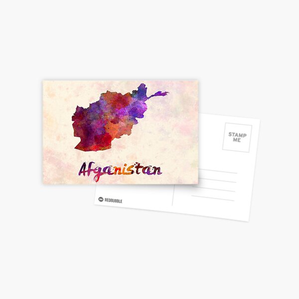 Afghanistan in watercolor Postcard