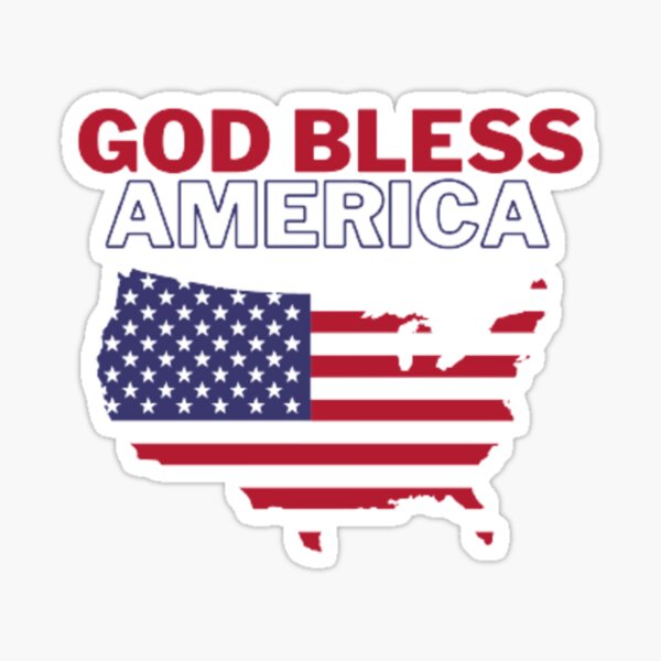 GOD BLESS AMERICA Vinyl Decal Sticker Car Window Wall Bumper Patriotic Love USA 