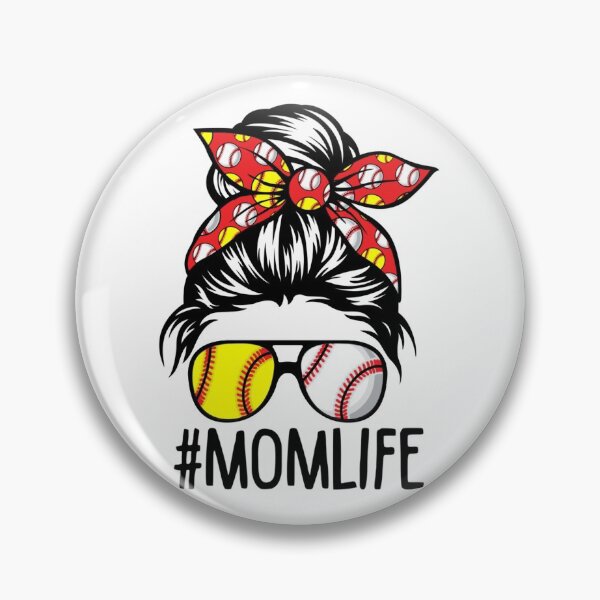 Artikelvorschau, Mutter Leben Softball Baseball Muttertag Messy Bun entworfen und verkauft von BiancaMoss51.