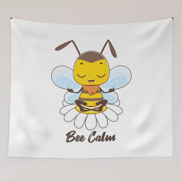 Item preview, Bee calm pun designed and sold by GazingNeko.