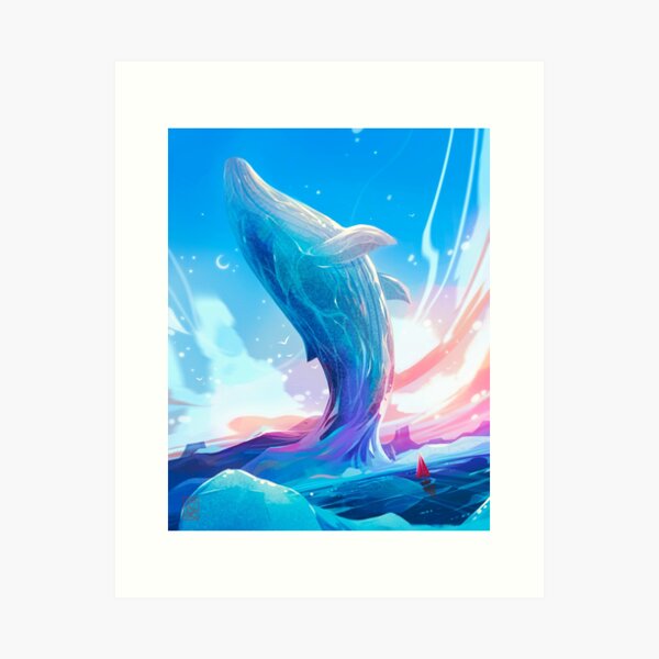 Item preview, Frozen In Time Ice Whale designed and sold by GalaxyChicken.