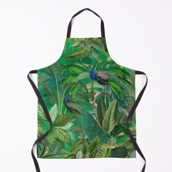 Item preview, Peacocks Green  Paradise Vintage Botanical Jungle Illustration designed and sold by artsandsoul.