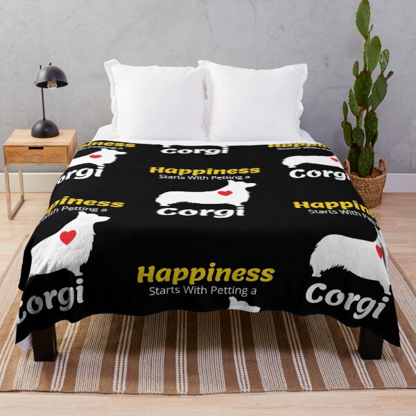 Item preview, Happiness Starts With Petting a Corgi designed and sold by Mesti.