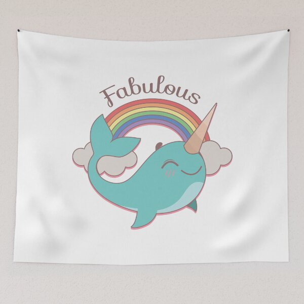 Item preview, Fabulous narwhal illustration designed and sold by GazingNeko.