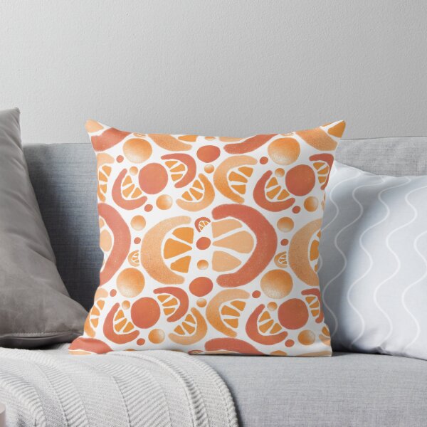 Aperçu de l'œuvre Motif de fruits orange tranches sur blanc créée et vendue par OneLook.